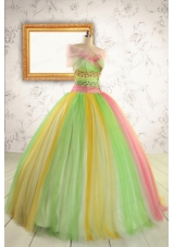 2015 Elegant Sweet 16 Dresses in Multi-color with Beading