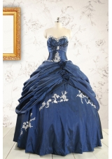 Gorgeous Sweetheart Ball Gown Quinceanera Dresses in Navy Blue