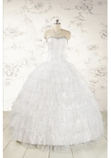 The Most Popular White Sequins Ball Gown Quinceanera Dresses for 2015