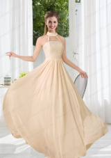 Halter Empire 2015 Classical Prom Dress with Lace