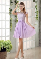 2015 Chiffon Prom Dress with Ruching Bowknot