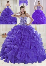 Hot Sale Sweetheart Brush Train Quinceanera Dresses for 2015