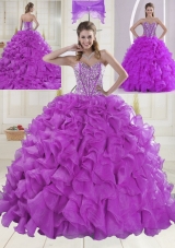 On Sale Sweetheart Beading Quinceanera Dresses with Brush Train