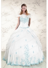 Elegant Appliques Strapless Lovely Quinceanera Dresses for 2015