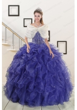 2015 Elegant Sweetheart Quinceanera Dresses with Sequins and Ruffles