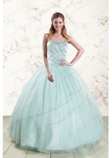 In Stock Exclusive Apple Green Quinceanera Dresses with Reinstones
