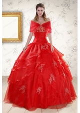 Cheap Strapless Quinceanera Dresses with Appliques