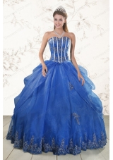 most popular Appliques quinceanera gowns in Royal Blue