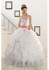 Sweetheart 2015 Fashionable Quinceanera Dresses with Appliques and Belt