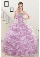 2015 New Style  Appliques and Ruffles Quinceanera Dresses in Lilac