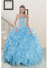 New Style Beading Apple Green Quinceanera Dresses