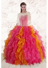 New Style  Beading Quinceanera Dresses in Multi color