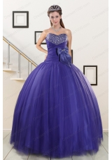 Most Popular Elegant Sweetheart Quinceanera Gowns with Bowknot