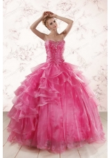 fashionable Sweetheart Beading Quinceanera Dresses with Brush Train