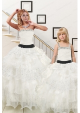 Sequins and Ruffles Ball Gown 2015 White Princesita Dress