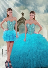 2015 Spring Detachable and Fashionable Beading and Ruffles Dresses For Quince