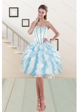 Discount Sweetheart Ruffled Prom Gown with Embroidery and Ruffles