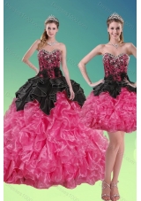 2015 New Style Beading and Ruffles Designer Quinceanera Dresses in Multi Color