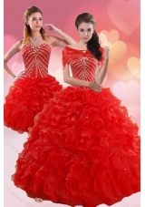 2015 Fashionable Quinceanera Dresses With Beading and Ruffles