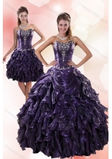 Fashionable Sweetheart Ruffled 2015 Quinceanera Dresses with Embroidery