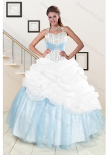 2015 Multi Color Dresses for Quince with Pick Ups and Beading