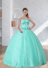 Perfect Appliques and Beading Sweetheart 2015 Dress for Quince