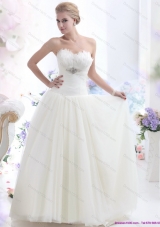 2015 Perfect Sweetheart Wedding Dress with Beading