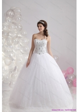2015 Perfect Sweetheart Wedding Dress with Beading
