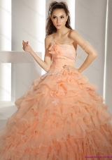 2015 New Style Quinceanera Dresses with Hand Made Flowers and Ruffled Layers