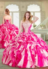 New Style Multi Color Sweet 16 Dresses with Beading and Ruffles