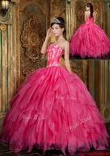 Latest Ball Gown Floor Length Hot Pink Quinceanera Dresses