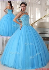 Spring Modern Sweetheart Ball Gown Beading Sweet 16 Dresses