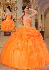 New Style Orange Red Ball Gown Sweetheart Quinceanera Dresses