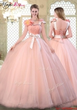 Beautiful Asymmetrical Discount Quinceanera Dresses with Bowknot