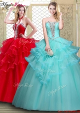 Discount Sweetheart Quinceanera Dresses with Beading and Ruffles