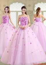 New Arrivals 2016 Straps Quinceanera Dresses with Strapless