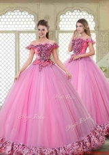 New Style Off the Shoulder Quinceanera Gowns in Multi Color