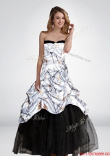 2015 Perfect Princess Long Hot Pink Camo Wedding Dresses