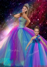 Classical Ball Gown Sweetheart Multi Color Macthing Sister Dresses with Beading