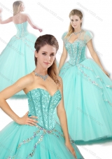 2016 Pretty Sweetheart Beading Quinceanera Dresses for Spring