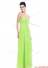 Perfect Strapless Beaded Prom Dresses in Spring Green