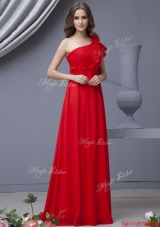 Beautiful Empire One Shoulder Brush Train Prom Dresses for 2016