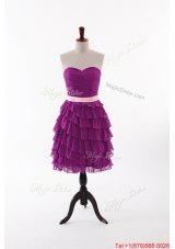 Beautiful Short Prom Dresses with Bowknot and Ruffled Layers