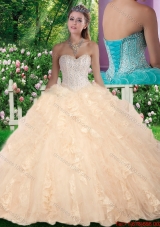 Latest Ball Gown Beading and Ruffles Sweet 16 Gowns for Fall