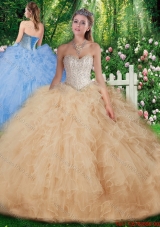 Most Popular Ball Gown Quinceanera Dresses with Beading for 2016