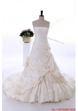 Pretty Most Popular A Line Strapless Wedding Dresses