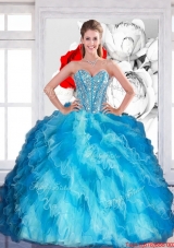 2015 Designer Sweetheart Multi Color Quinceanera Dresses with Beading and Ruffled Layers