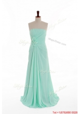 2016 Summer Gorgeous Empire Strapless Prom Dresses with Hand Made Flowers