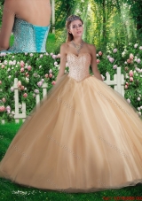 Elegant A Line Sweetheart Beading Quinceanera Dresses for 2016