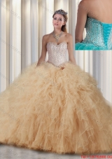 New Style Ball Gown Sweet 16 Dresses with Beading and Ruffles